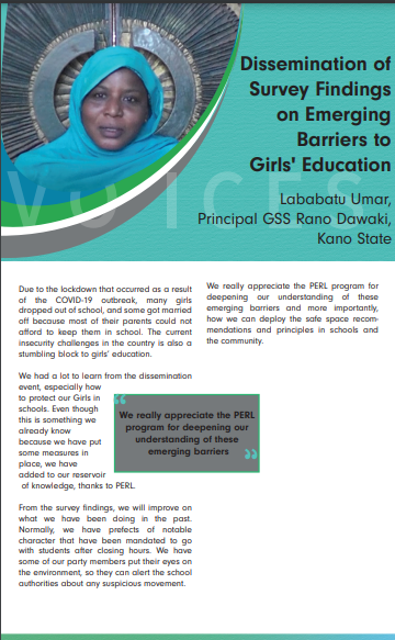 Lababatu Umar-Dissemination of Survey Findings on Emerging Barriers to Girls' Education